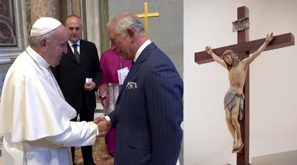 Ce cadou impresionant i-a făcut Papa Francisc Regelui Charles pentru încoronarea sa