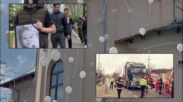 Micuțul Luca, condus pe ultimul drum. La trei zile de la accidentul din Lețcani, şoferul român de TIR, mărturii cutremurătoare: „Atunci, pur şi simplu, s-au băgat”