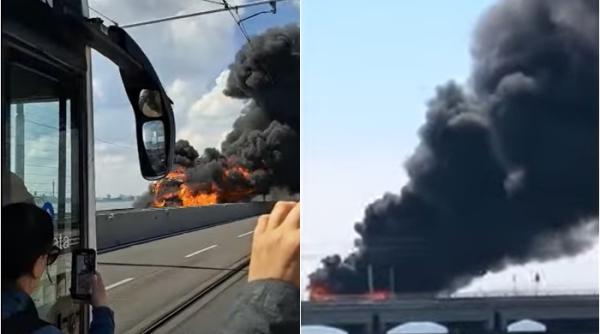 Un autobuz cu pasageri a explodat în Italia: Oamenii se îndreptau de la aeroport spre casă - VIDEO