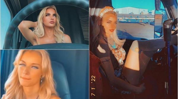 Ea este „cea mai frumoasă șoferiță de TIR din lume”: Fostă gimnastă, tânăra și-a întrerupt cariera după ce un șofer băut a dat peste ea. Și-a găsit succesul pe drumuri