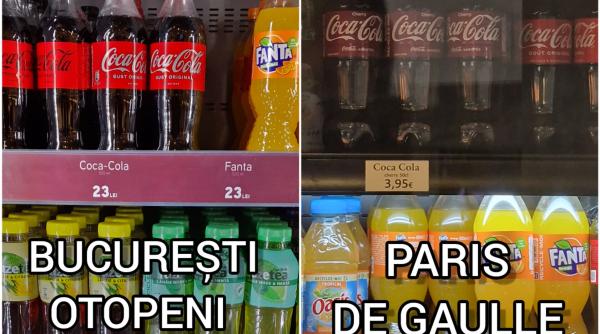 Aeroportul Otopeni, mai scump ca Parisul. "Suc la București = 4,66 Euro, la Paris = 3,95 Euro" - FOTO