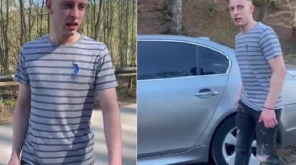 Nu avea permis de conducere, dar s-a luat la întrecere cu noul BMW al polițiștilor din Suceava