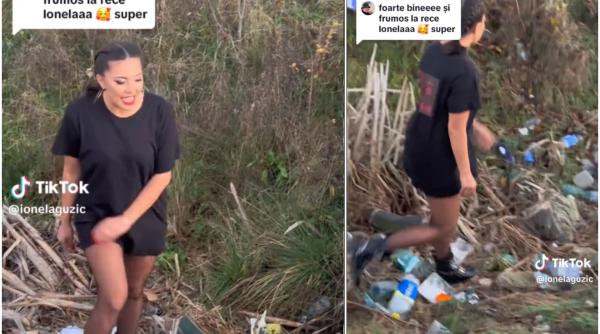 Cântăreață româncă, clip viral dintre gunoaiele lăsate în urmă de "grătargii" de 1 mai: "Acasă e România, acasă e tricolorul!" - VIDEO