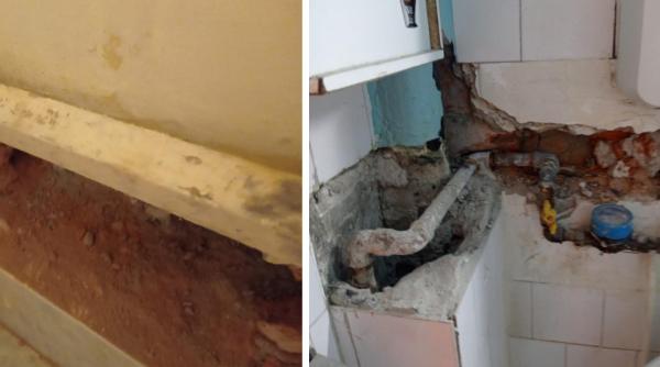 "Dorel" i-a distrus casa unui bărbat din Cluj. Instalator cu "metoda borcanul": "Sparge aici, se aude cum picură!"