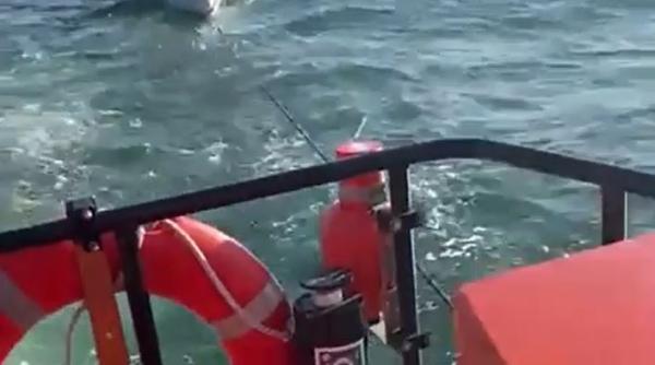 Trei români, la un pas de înec, după ce velierul lor a rămas blocat pe mare