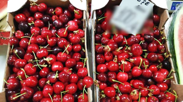 Cât costă cireşele în Piaţa Rahova, fructe bine păzite de vânzători: "Nu gustați!". De aceeași bani iei 4 kg de carne - FOTO