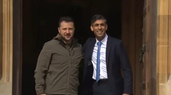 Zelenski s-a întâlnit cu Rishi Sunak. Marea Britanie promite mai multe arme pentru Ucraina