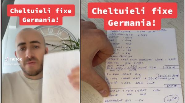 Cât cheltuie pe lună un român din Germania? Un tânăr a arătat lista pe Internet și oamenii au rămas uimiți: "Mai bine în România" - VIDEO