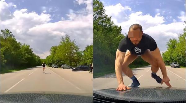 „Posibil sa fie vorba despre o înșelătorie”. Mașina unor români, blocată de un individ în chiloți, în Bulgaria: „Nu am oprit și nu am deschis ușile” - VIDEO