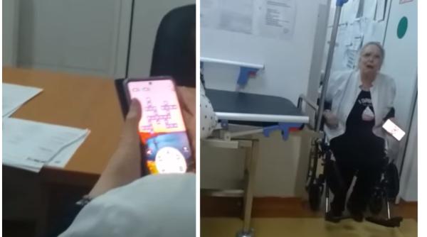 Doctoriță din Huși, filmată în timp ce se juca pe telefon și ținea pacienții la ușă: "Poți să aștepți și trei ore. Dacă ești obraznic, te trimit în altă parte" - VIDEO
