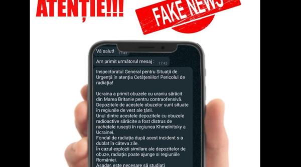 Regiuni din țară contaminate radioactiv. IGSU denunță un FAKE NEWS de proporții: "Ne delimităm clar de aceste informații"