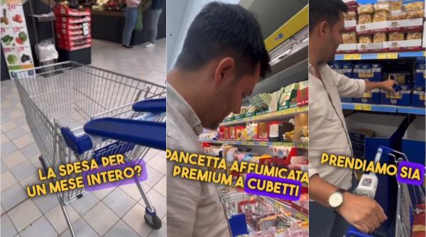 Cât costă cumpărăturile pe o lună în Italia? Experimentul unui italian i-a lăsat cu gura căscată pe cei care au văzut clipul - VIDEO