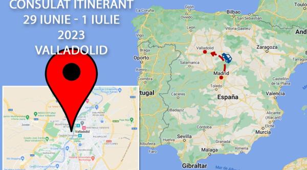 Ambasada României în Spania, anunț important pentru conaționali: Consulat itinerant în Valladolid