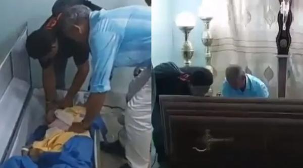 Șoc în timpul înmormântării. O femeie, crezută moartă, a "înviat" în sicriu în timpul priveghiului său: „Puteți vedea puterea lui Dumnezeu“ / VIDEO