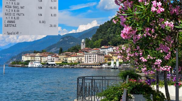 Turiștii sunt șocați de prețurile din Italia și pun poze pe Internet: "Nu-mi vine să cred". Cât costă o sticlă de apă - FOTO