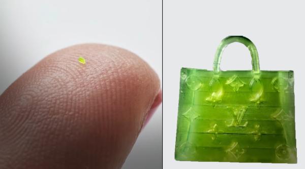 O geantă microscopică "mai mică decât un bob de sare" s-a vândut cu 58.650 de euro