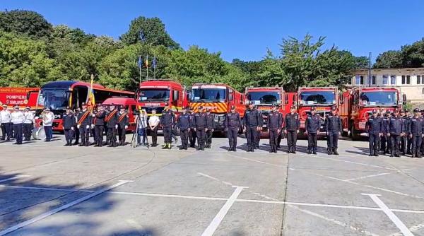 Primii 40 de pompieri români au plecat în misiune în Grecia - VIDEO