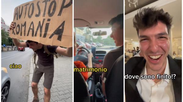 Un italian care a făcut autostopul în România a ajuns din întâmplare la o nuntă. Clipul a ajuns viral pe Internet - VIDEO