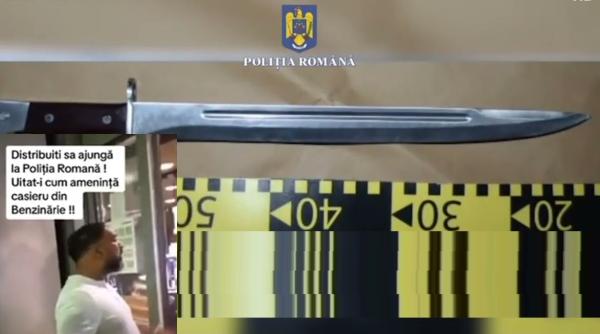 Teroare și groază în capitala României: Un bărbat a intrat înarmat cu o sabia într-o benzinărie și a amenințat persoanele din interior