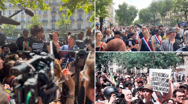 Francezii au ignorat interdicția de a protesta. Sute de persoane au ieșit din nou în stradă, la Paris - VIDEO