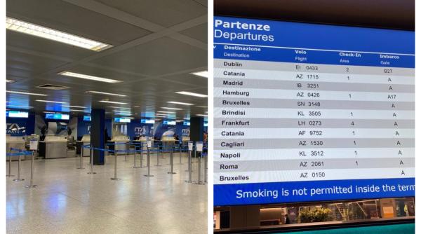 Dezastru, după greva de pe aeroporturile din Italia: 1000 de zboruri anulate, pagube de milioane de euro 