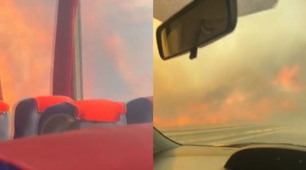Panică într-un autobuz, blocat de flăcările incendiilor care devastează Sicilia