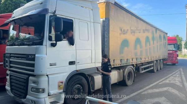 Automarfar, încărcat cu boilere, în drum spre Germania, verificat la ieșirea din țară. Dosar penal pentru șofer