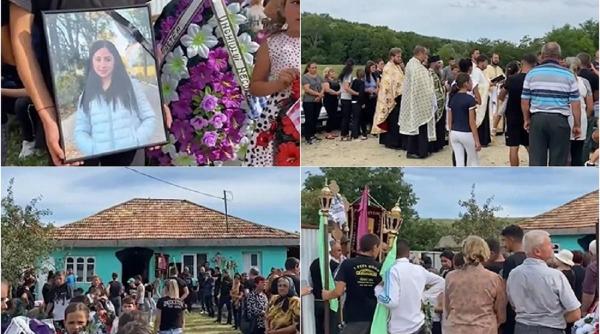 Râuri de lacrimi și durere: Alina, adolescenta care s-a stins în brațele prietenei sale a fost condusă pe ultimul drum într-o rochie de mireasă