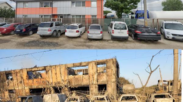 Imagini apocaliptice la Crevedia: Cum arăta construcția de lângă stația GPL în urmă cu două luni. Acum este scrum / FOTO