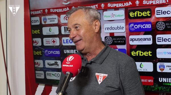 Mircea Rednic, antrenorul UTA Arad, a suferit un infarct în timpul meciului cu FCSB: Detalii despre starea sa de sănătate