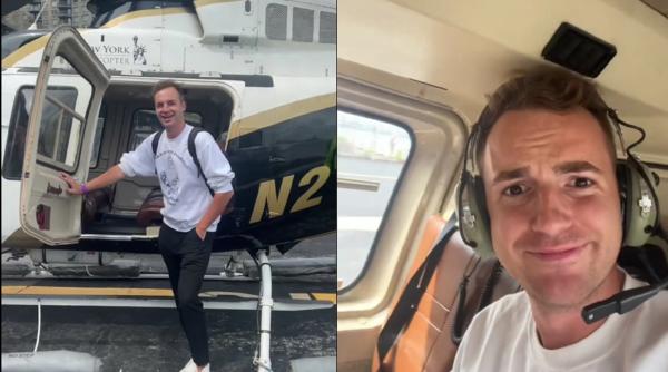 Gestul disperat al unui tânăr după ce a întârziat la zborul său. Închiriază un elicopter pentru a ajunge la aeroport: "E mai ieftin decât un alt bilet"