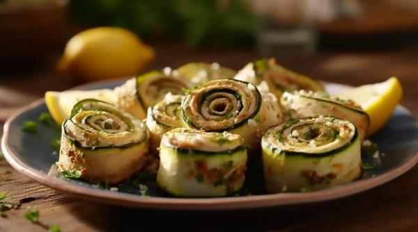 Rulouri din dovlecei cu șuncă și brânză: cea mai bună rețetă a sezonului