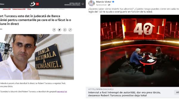 Escrocherie financiară sub identitatea lui Robert Turcescu, Denise Rifai, Hidroelectrica și RomGaz. Fake News-ul, rostogolit și de un politician: „Cum să faci bani cu regula 120“