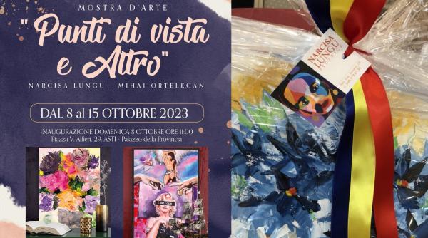 Italia. „Puncte de vedere și altele“. Doi pictori romani, expoziție inedită de pictură, la Asti / FOTO