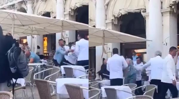 Bătaie între chelneri și turiști în Piața San Marco din Veneția. S-au lovit fără milă cu pumnii și picioarele