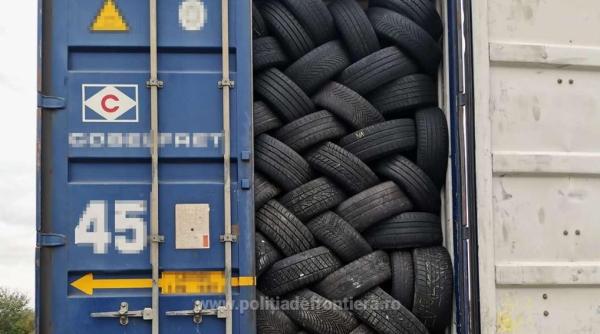 O firmă din Germania a trimis aproape zece tone de cauciucuri uzate în România