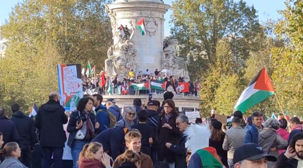 Manifestație pro-palestiniană la Paris. Mii de oameni în stradă - VIDEO