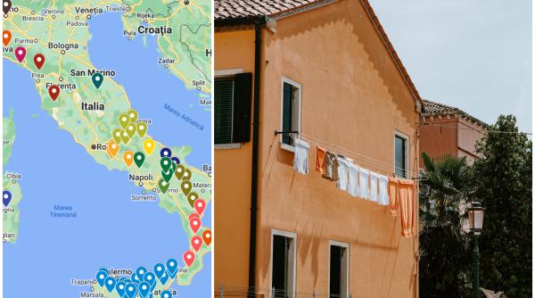 Harta orașelor din Italia unde se pot cumpăra case cu 1 euro. Tot mai mulți străini caută "la dolce vita" cu bani puțini