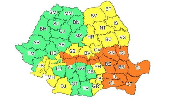 Vin ninsorile și viscolul! Alertă de cod portocaliu și galben, în România, pentru zilele următoare