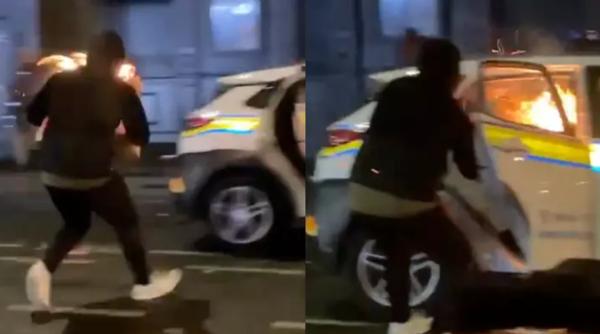 Protest scăpat de sub control în Dublin după atacul asupra unei femei și a trei copii: Un cocktail Molotov, aruncat într-o mașină de poliție