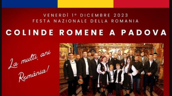 Concert de colinde românești, la Padova, de Ziua Națională a României 