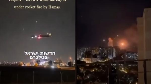 Video viral cu un avion aterizând în mijlocul atacurilor cu rachete: bombardamentele israeliene continuă; ostatic ucis