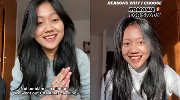 O studentă din Indonezia la Iași a impresionat internetul: cântă colinde în limba română și promovează sistemul educațional - VIDEO