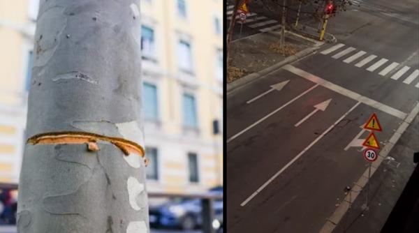 Capcana nebună la Milano. Ca să se distreze, au întins un cablu de metal pe mijlocul drumului: "Au vrut să facă să cadă mopedele"