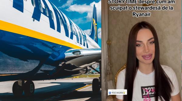 O româncă se laudă că a scuipat o stewardesă de la Ryanair. A intervenit poliția