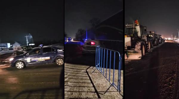 Tensiuni în vama Siret, 20 de autospeciale ale Jandarmilor intervin; protestatarii se tem că vor să „spargă protestul“: „Dacă va fi nevoie, o să venim mâine cu sutele“ / VIDEO