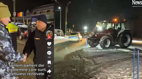 Protestul fermierilor din Vama Siret, spart în miez de noapte prin intervenția jandarmilor: „A câștigat mafia! Când se fură lemn din pădure, nu e așa mobilizare ca acum“ / video