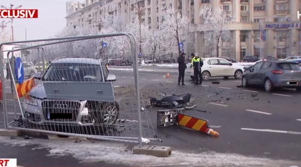 Accident grav în fața Parlamentului; cinci persoane rănite