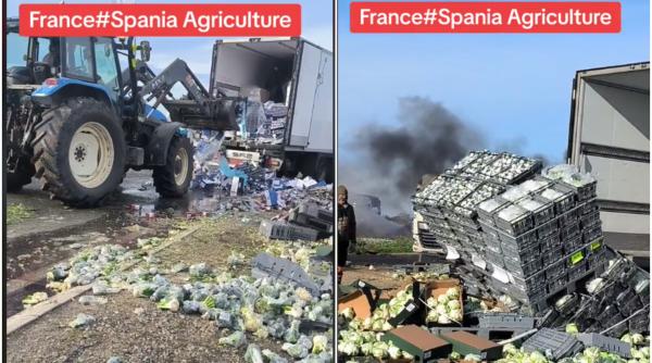 Fermierii francezi distrug în continuare legumele din alte țări. Românii le dau dreptate în comentarii, pe Internet: "Bravo! Tot respectul" - VIDEO