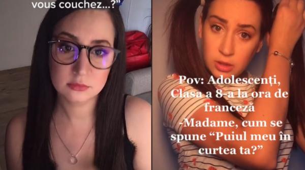 Scandal la o școală din Brașov. Profesoara de franceză, acuzată că pune pe TikTok traduceri vulgare: "Puii noștri în curtea voastră"